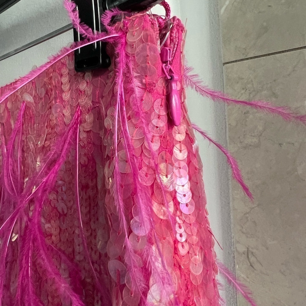Retrofete Athana sequin feather-trim skirt - Picture 10 of 16